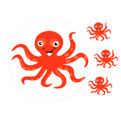 Goofy Octopus - Edible cake topper