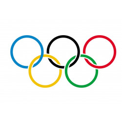 Olympic rings - edible cake topper