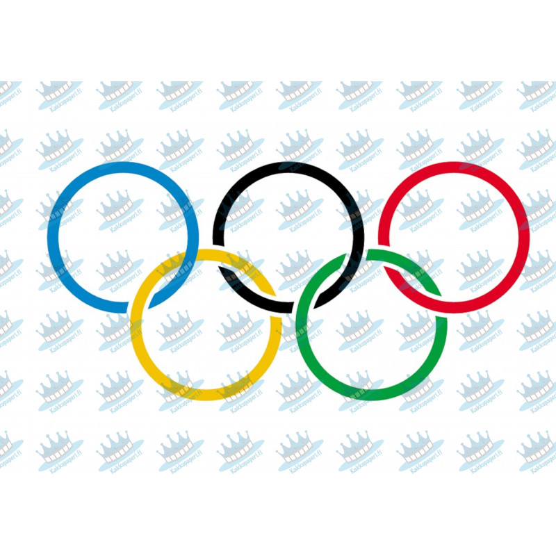 Olympic rings - edible cake topper