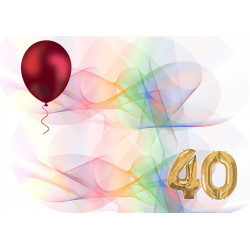 40th birthday - Edible cake topper