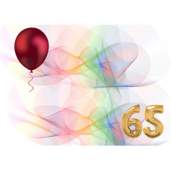 65-årsdag - En ätbar tårtbild för en kaka