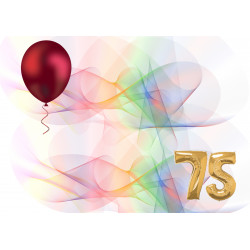 75th birthday - Edible cake topper