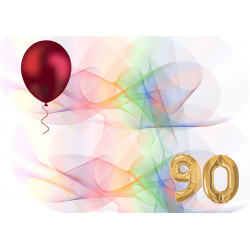 90th birthday - Edible cake topper