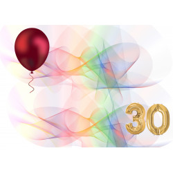 30th birthday - Edible cake topper