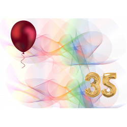 35th birthday - Edible cake topper