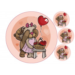 The teddy bear surprises - Edible cake topper