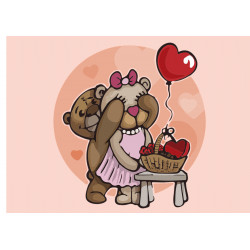 The teddy bear surprises - Edible cake topper