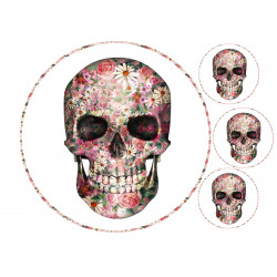 Flower skull - Edible cake topper