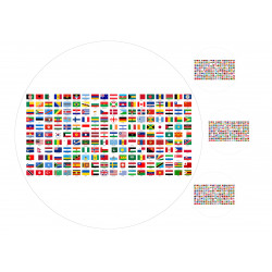 Flaggor av världens länder - Ätbar tårta bild för tårta