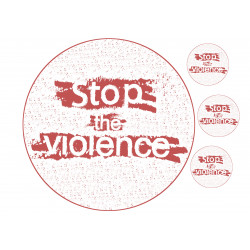 Stop the violence - edible cake topper