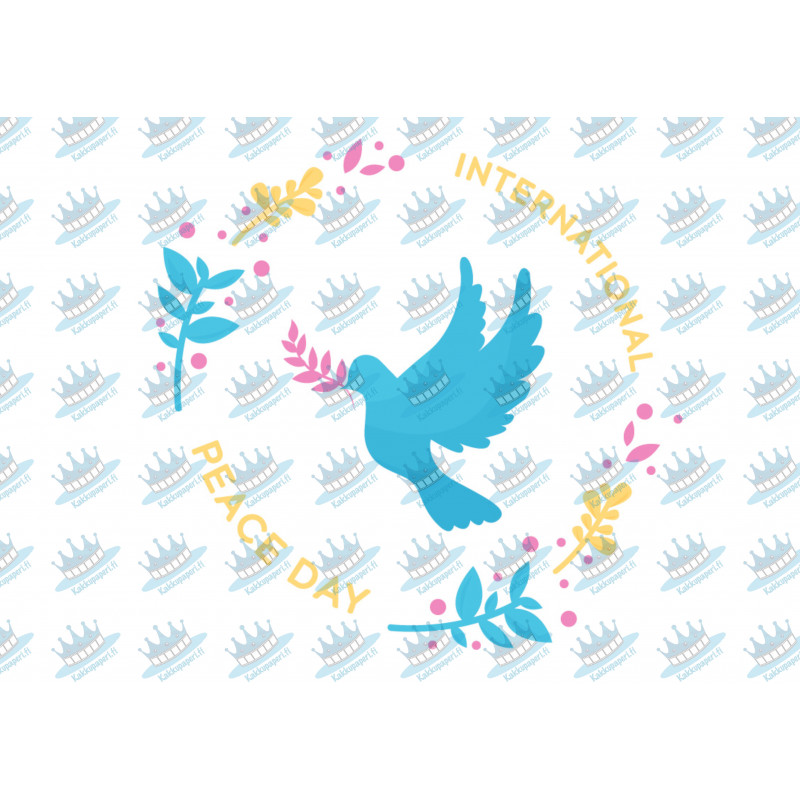 International Peace Day - dove - edible cake topper