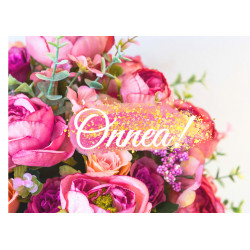 Congratulatory flower bouquet - Edible cake topper