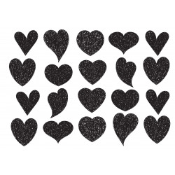 Svarta hjärtan - En ätbar utsnitt för en kaka