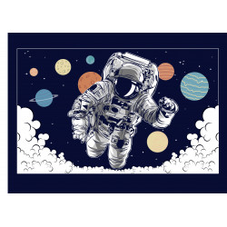 An illustrated astronaut - Edible cake topper