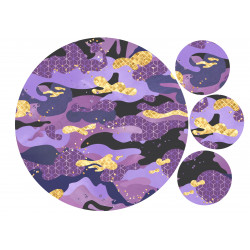 Violet camourflage print - cake decoration