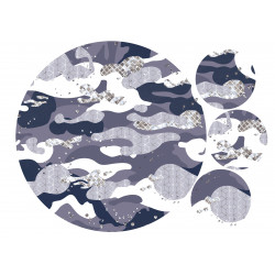Grey camourflage print - cake decoration