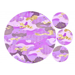 Bright violet camourflage print - cake decoration
