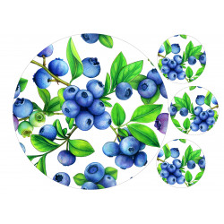 Vackert blåbärsmönster - Ätbar tårta bild för tårta