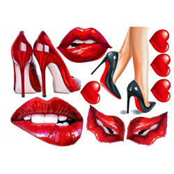 Red hot lips - Edible cutouts