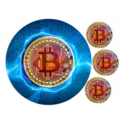 Blixten Bitcoin runda-tårtbild
