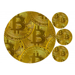 Kultainen Bitcoin pyöreä-kakkukuva