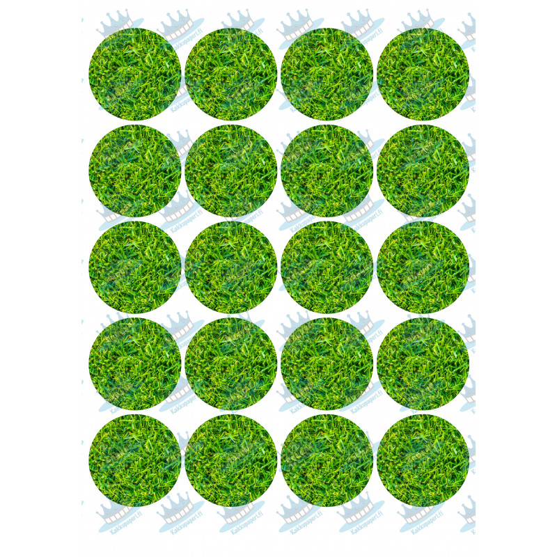 Grass pattern - Edible muffin topper