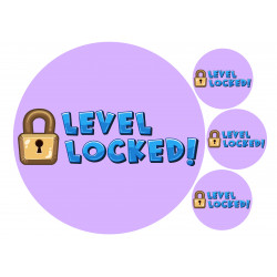Level Locked! - syötävä kakkukoriste