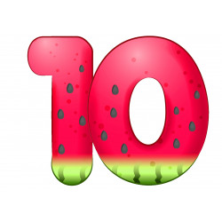 Watermelon Ten - edible cake decoration