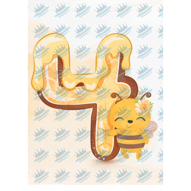 Mehiläinen Neljä - syötävä kakkukoriste