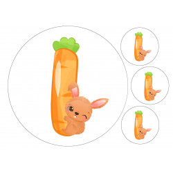 Carrot One - edible cake decoration