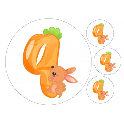 Carrot Nine - edible cake decoration