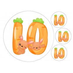 Carrot Ten - edible cake decoration