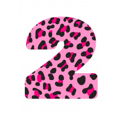 Pink Leopard Two - edible cake decoration