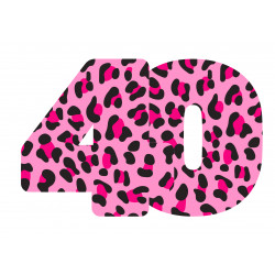 Pinkki leopardi neljäkymmentä kakkukuva