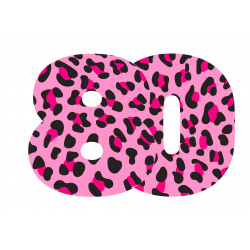 Pinkki Leopardi kahdeksankymmentä - syötävä kakkukoriste