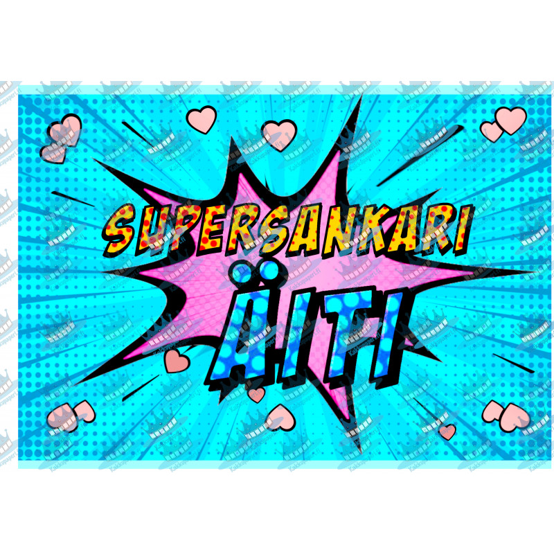 Superhero Mom - Edible cake topper