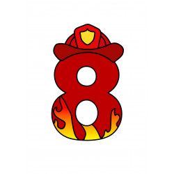 Palomiesnumero kahdeksan - suorakaide syötävä kakkukuva