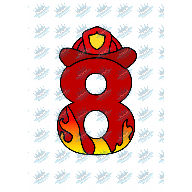 Palomiesnumero kahdeksan - suorakaide syötävä kakkukuva
