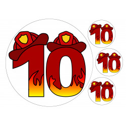 Palomiesnumero kymmenen - pyöreä syötävä kakkukuva