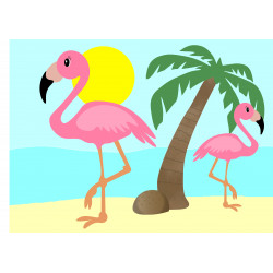 Safari animals Flamingos