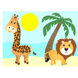Safari animals giraffe and...